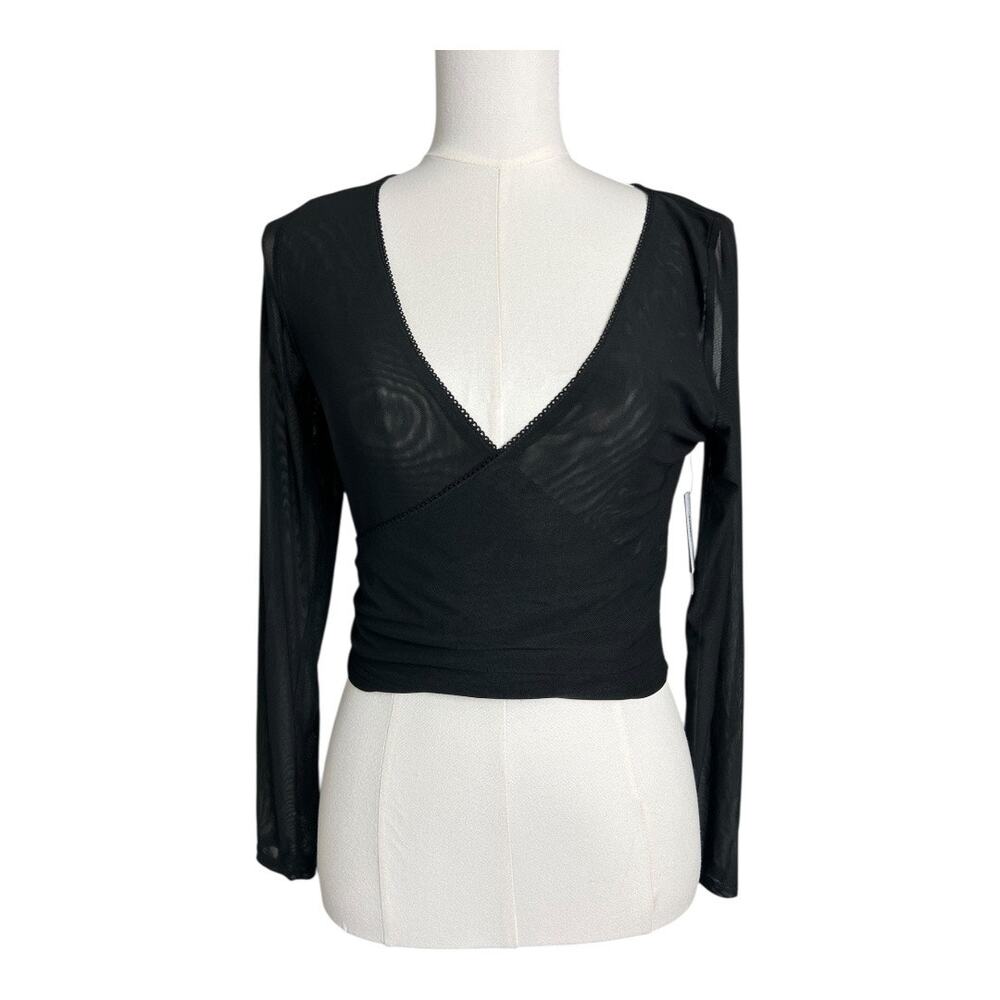 BP Black Whimsygoth Blouse Shirt Top Sheer Vamp Vampire Goth Romantic Tragic M